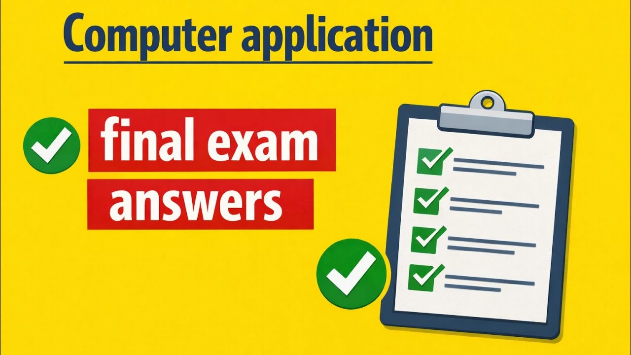 Computer application questions for final exam questions and answers introduction to computer applica