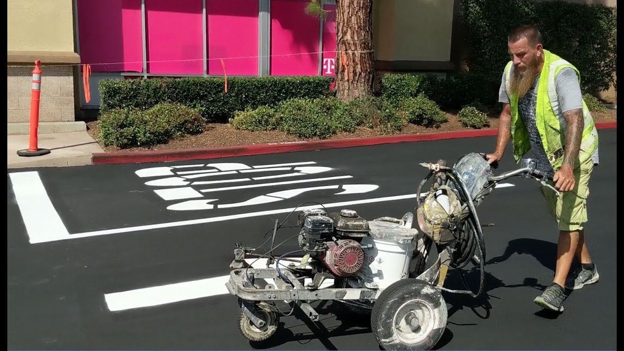 USA - PARKING LOT, STOP, AND HANDICAP LINE PAINTING - GRACO! @MasterWorkers