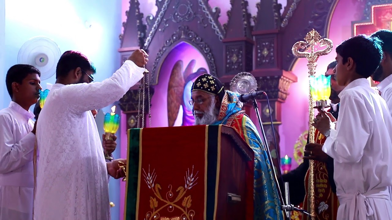 Holy Qurbana Celebrated by Moran Mor Baselios Cardinal Cleemis Catholicos. Kodumon Church.
