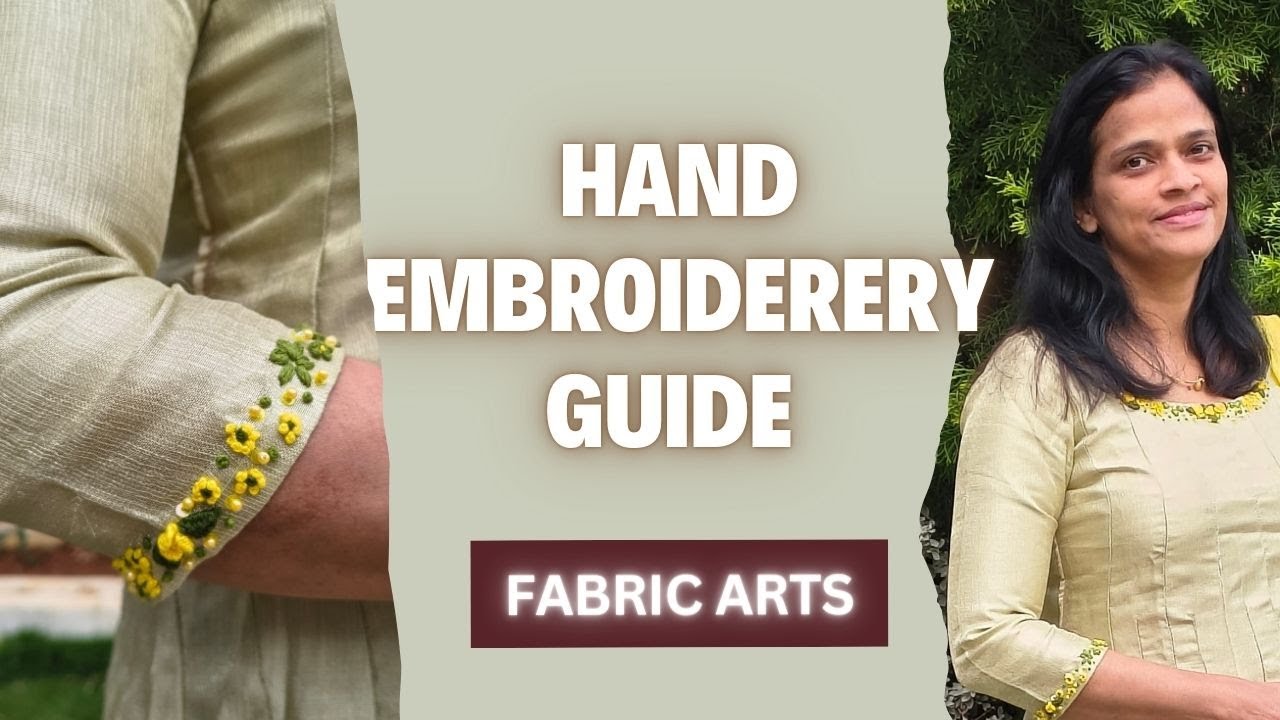 Elegant look in simple handwork #Graceful hand embroidery on a panel cut kurthi