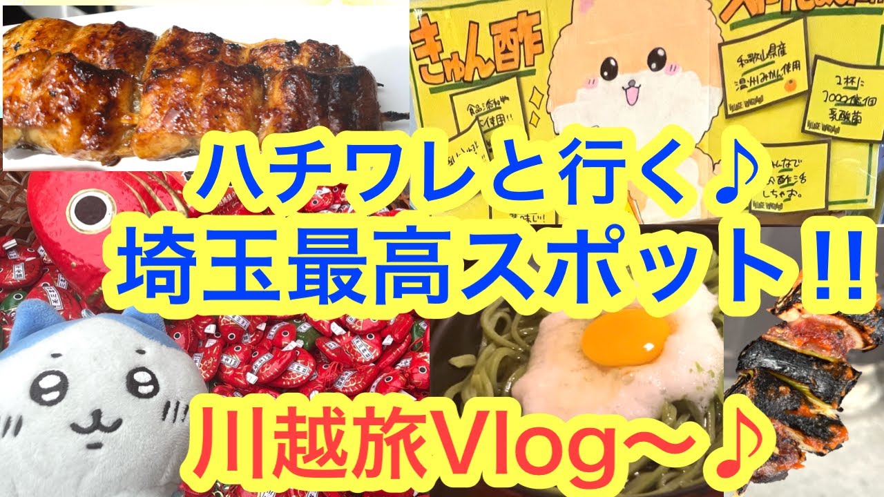 【ちいかわ】ハチワレと行く川越の旅＾＾埼玉県最高スポット川越を一日満喫Vlog＾＾