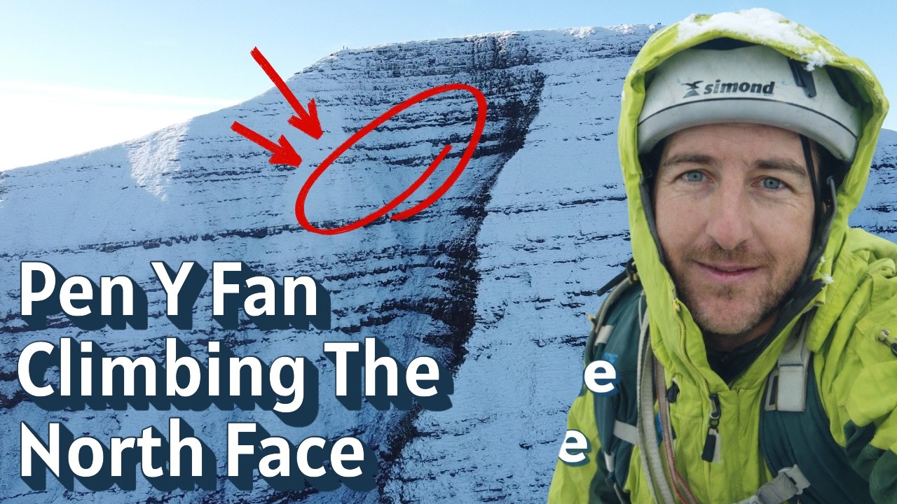 Solo on the north face of Pen y Fan