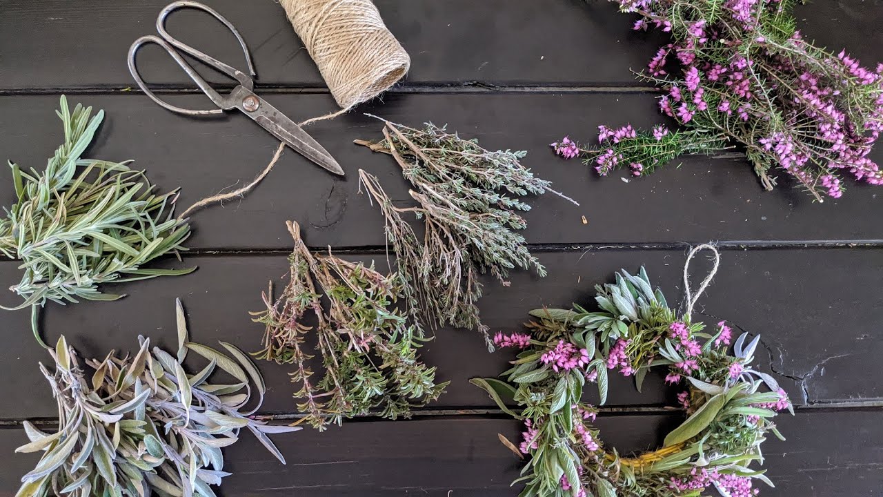 Herbal Kitchen Wreath // preserving sage, savory, lavender & thyme