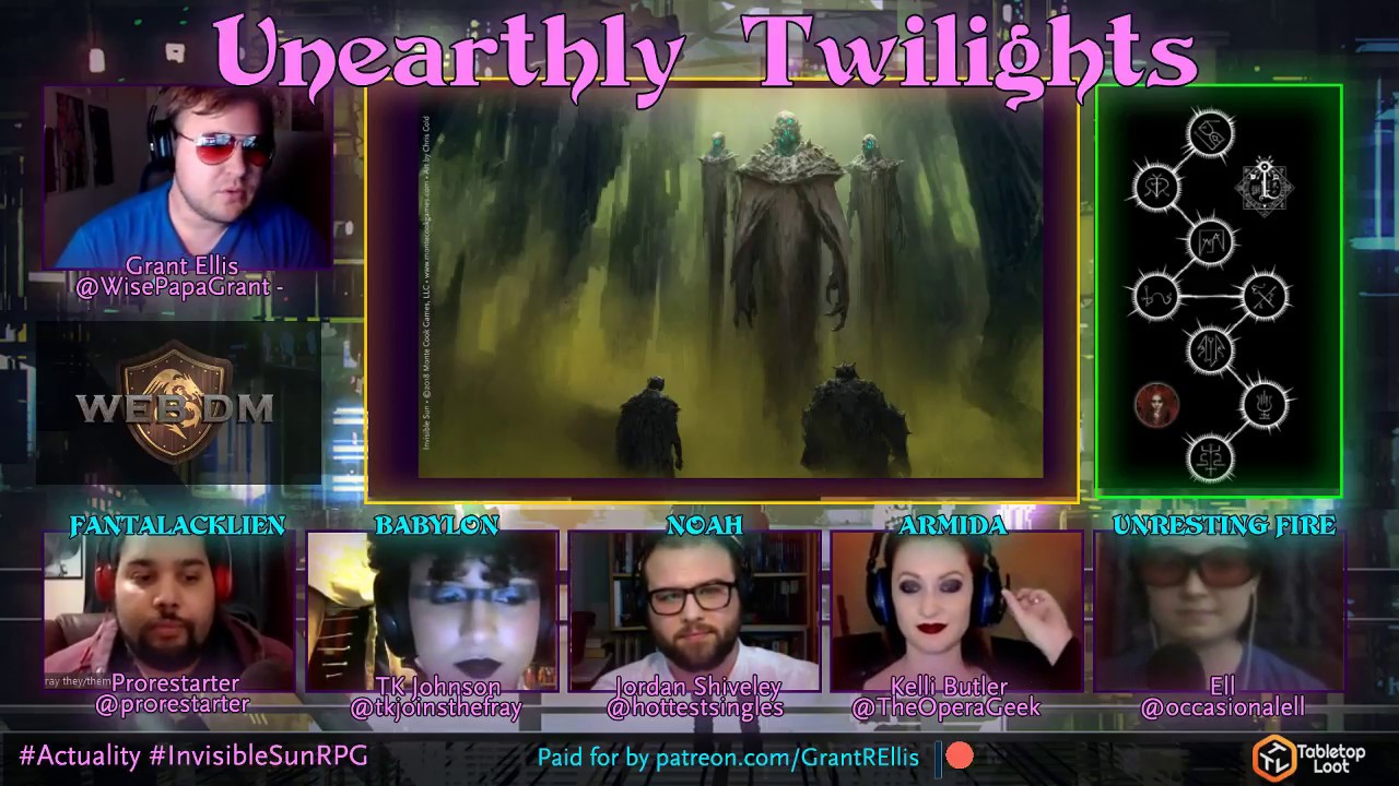 Unearthly Twilights Episode 3- Invisible Sun RPG by Monte Cook Games Web DM Live Play