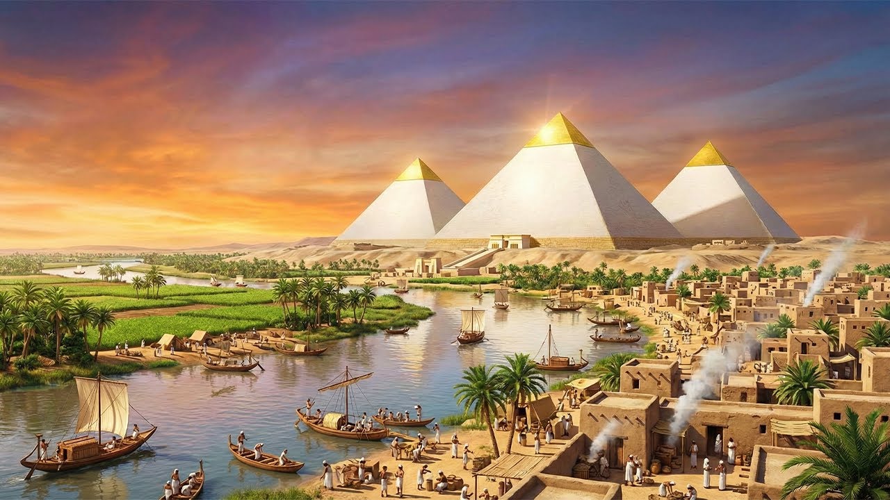 Древний Египет, 2000 г. до н.э. (реконструкция с помощью ИИ)