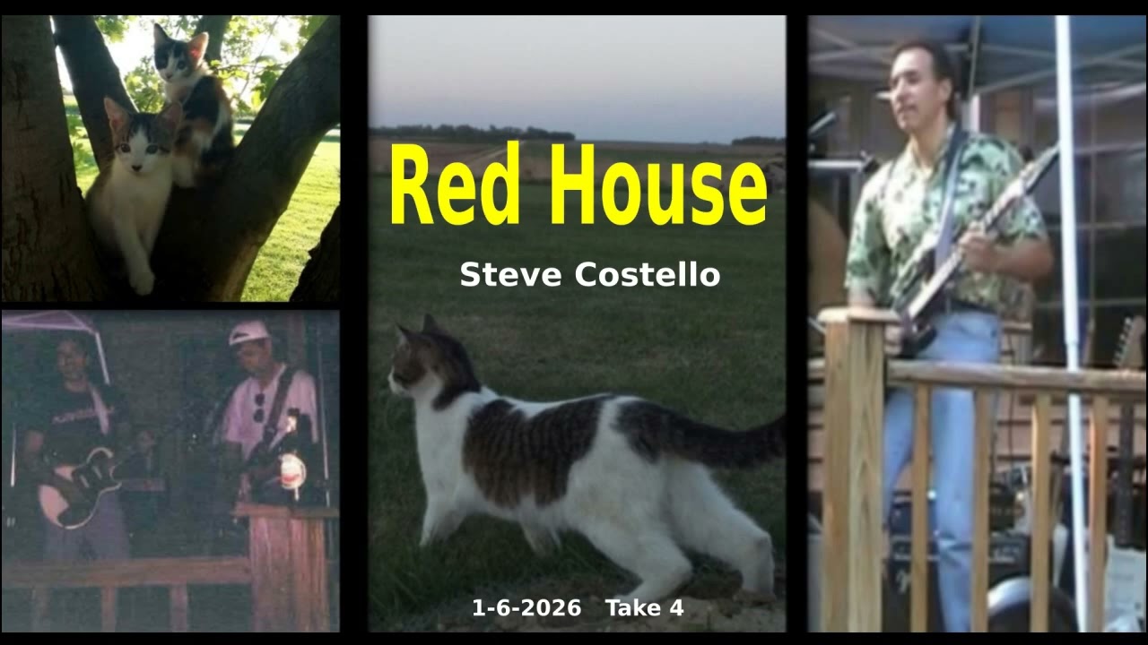 Red House 🎸 Steve Costello 🎸1-6-2026 🎸Take 4🎸Hendrix guitar
