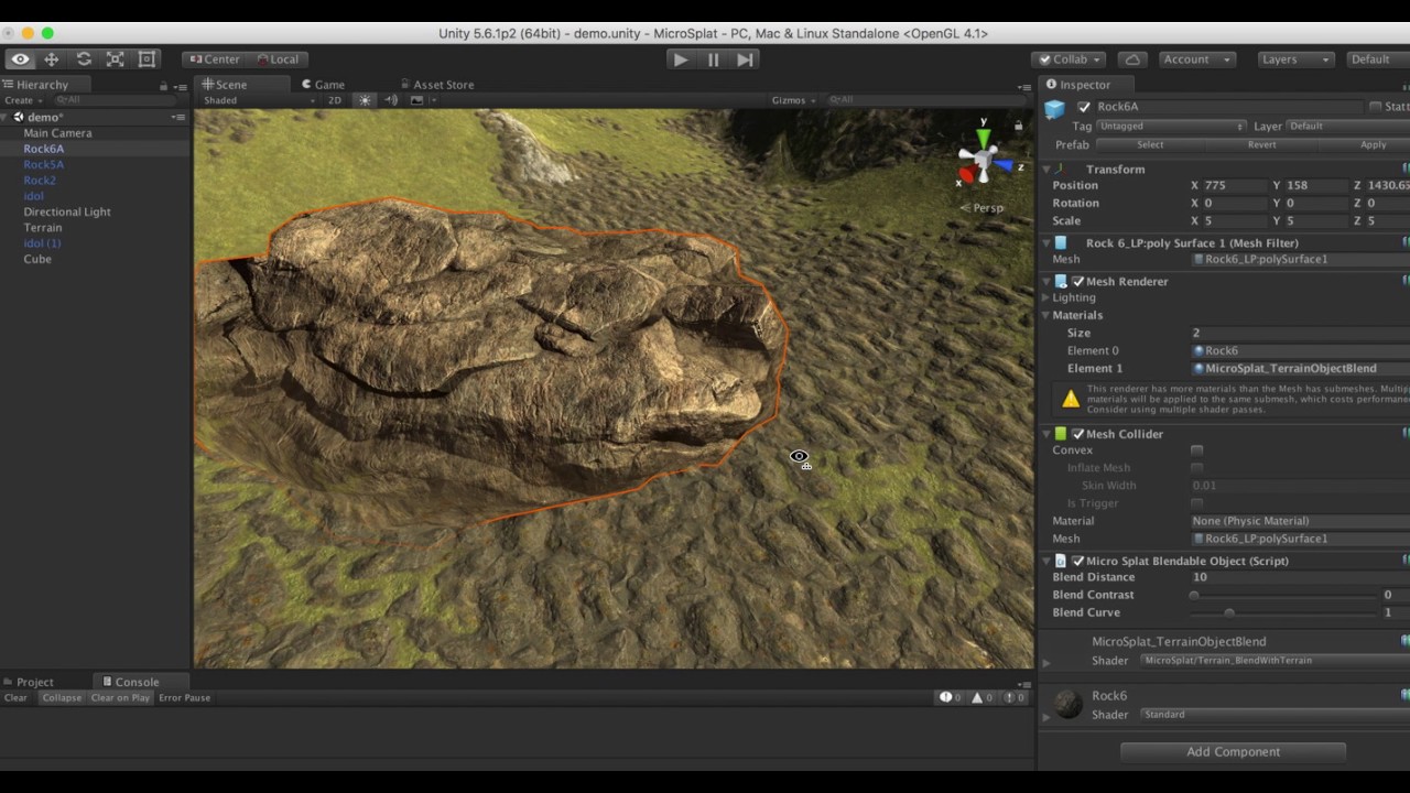 MicroSplat Mesh Terrain Blending