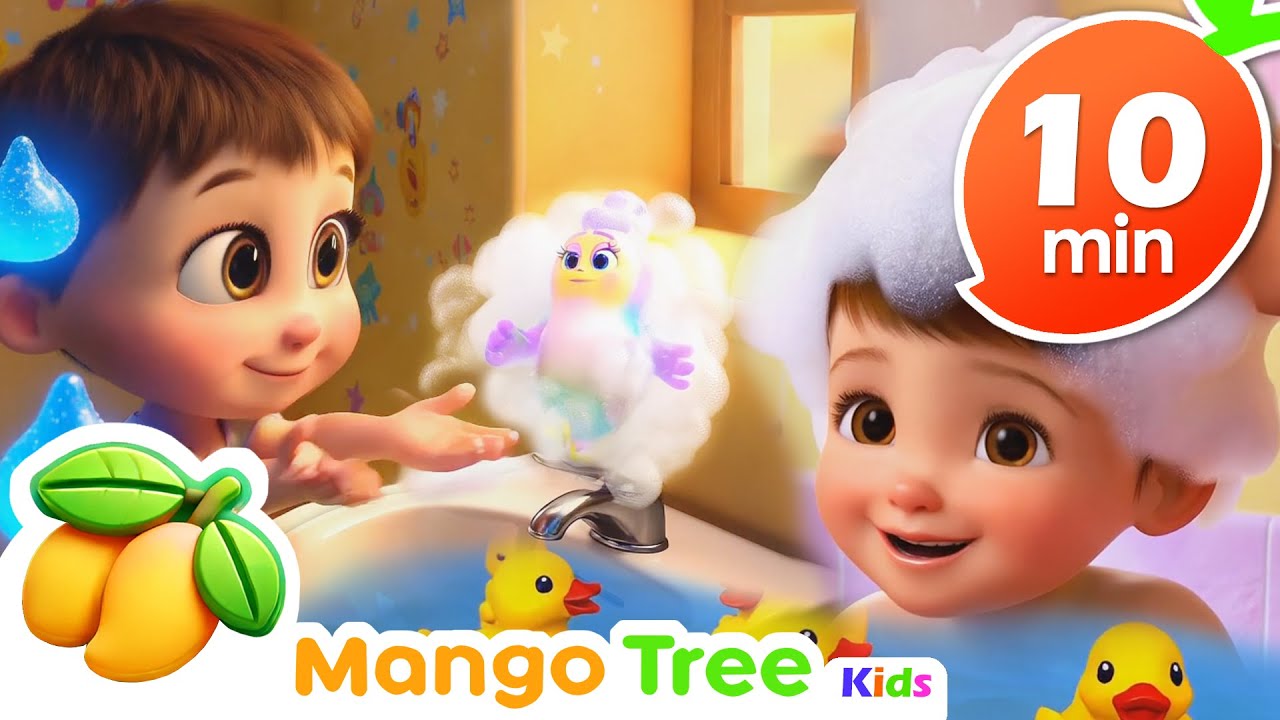 Bath time | Mangotree Kids Nursery Rhymes & Kids Songs | Mangotree (with lyrics)