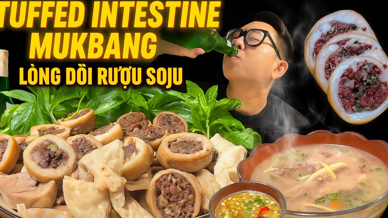 🔥 Chao Long Mukbang | Vietnamese Pork Intestine Porridge – Ăn Cháo Lòng Siêu Ngon Cùng Rượu Soju