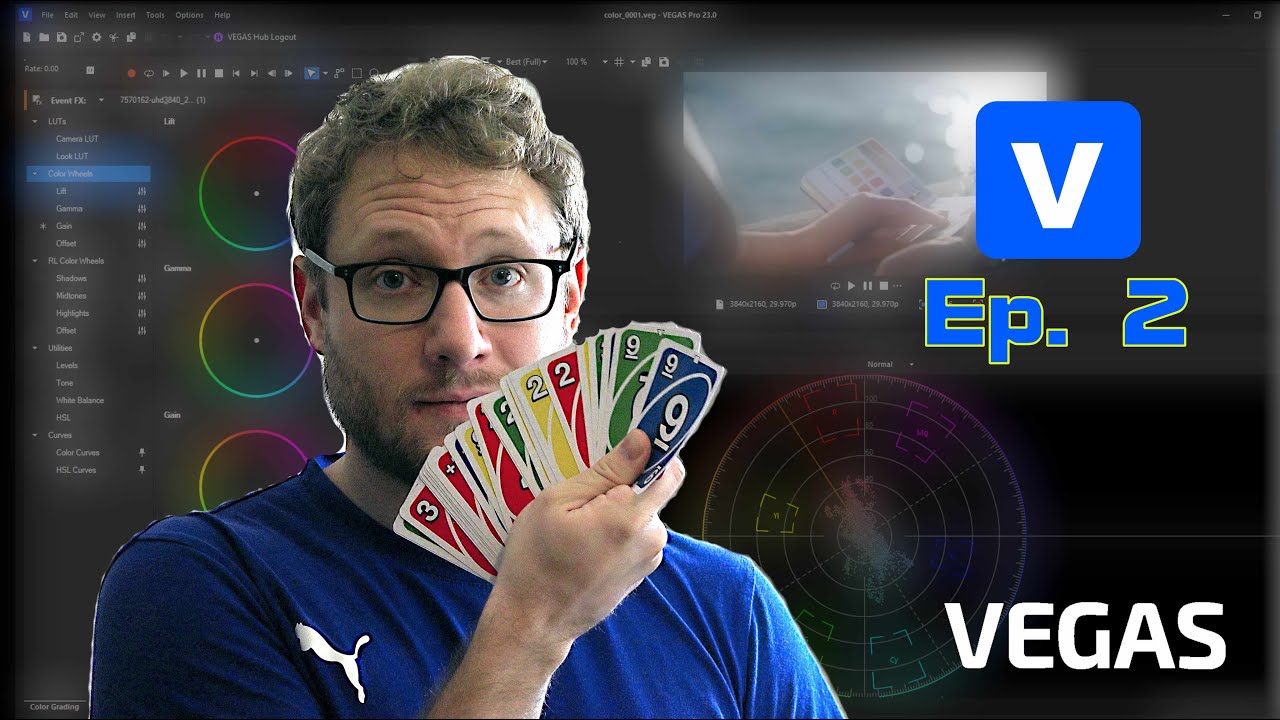 Цветокоррекция в VEGAS Pro 23 (Объяснение всех инструментов работы с цветом, часть 2)