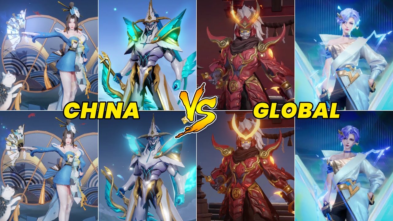 China Server vs Global Server - Epic Tier Skins in Honor of Kings - 2024 Ultra HD Comparison