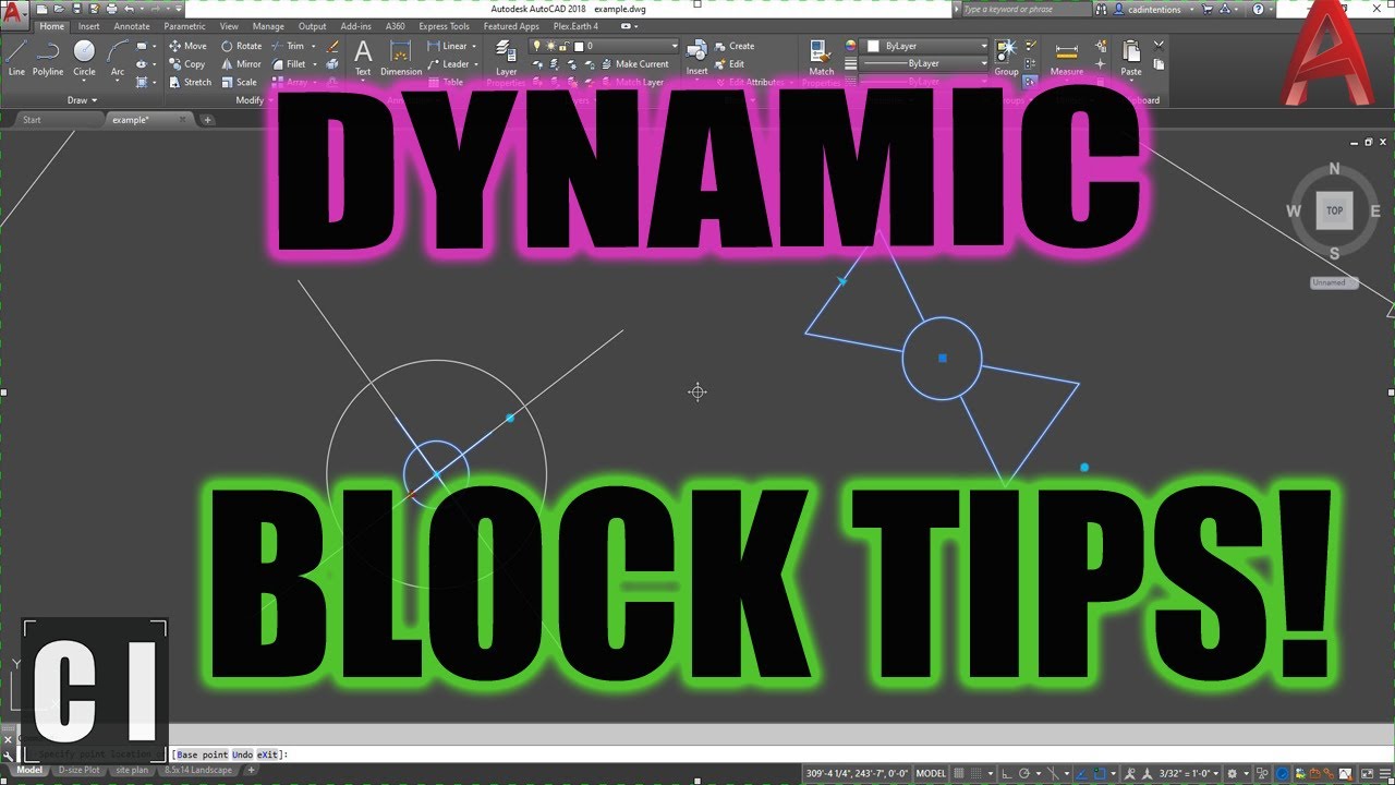 AutoCAD Create a Block with Scale & Rotate Parameters - Dynamic Block Tips | 2 Minute Tuesday
