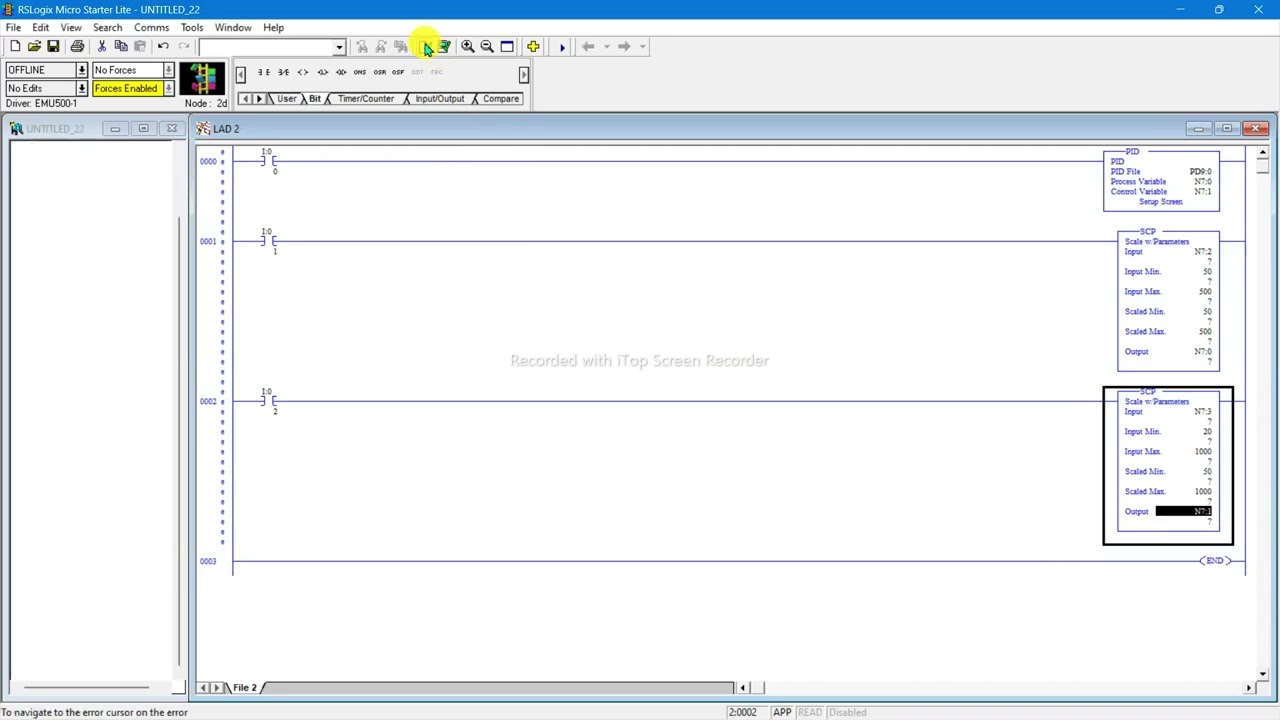 ALLEN BRADLEY [ RSLOGIX 500 (PID) ] PROGRAMMING