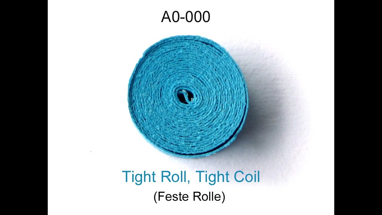 How to make: Quilling TIGHT ROLL or Tight Coil (A0-000)