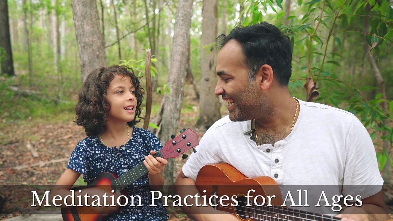 Happy Meditation with Kids - Ukulele Kirtan in Forest