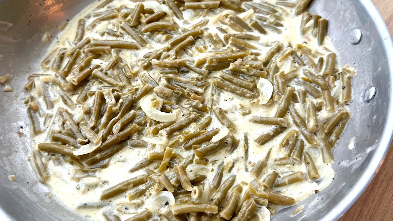 Haricot vert à la crème , très facile et savoureuse #haricot #recette #food