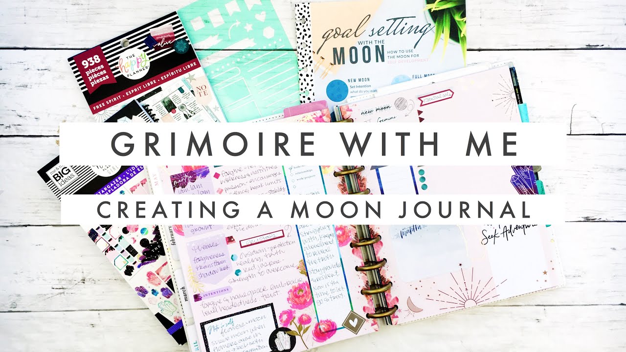 Grimoire with Me // Planning with the Moon Phases and How to Start a Moon Journal for Growth