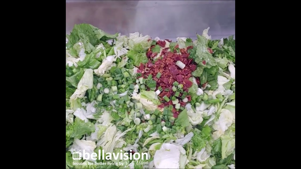 Bella Milano House Salad - Watch how we prep the ingredients daily for our famous Milano Salad