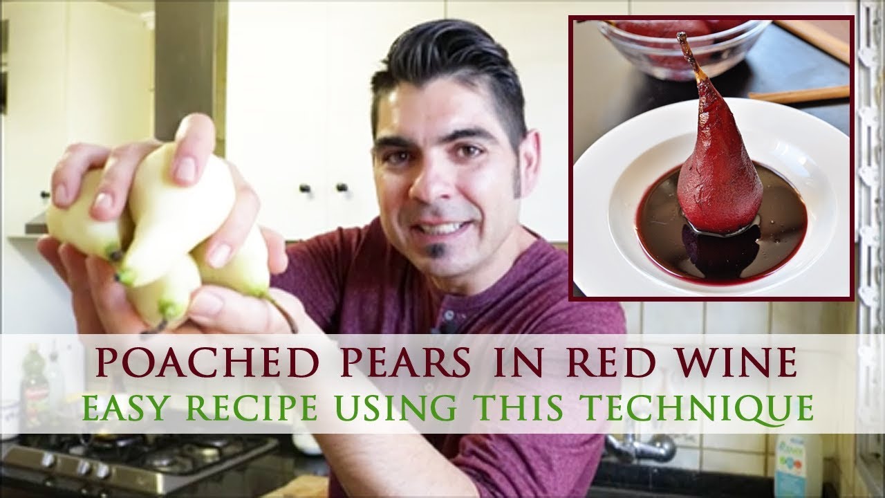 Poached Pears in Red Wine - Easy Dessert Recipe