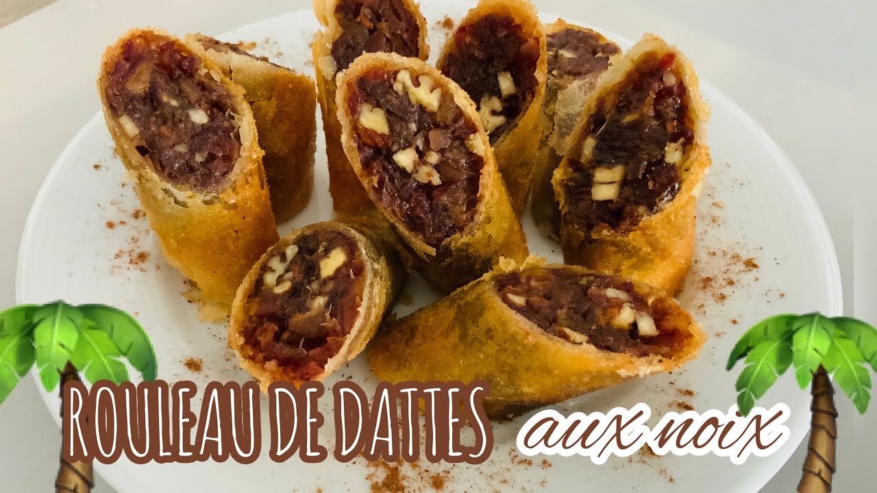 ROULEAUX DE DATTES AUX NOIX - Recette gourmande