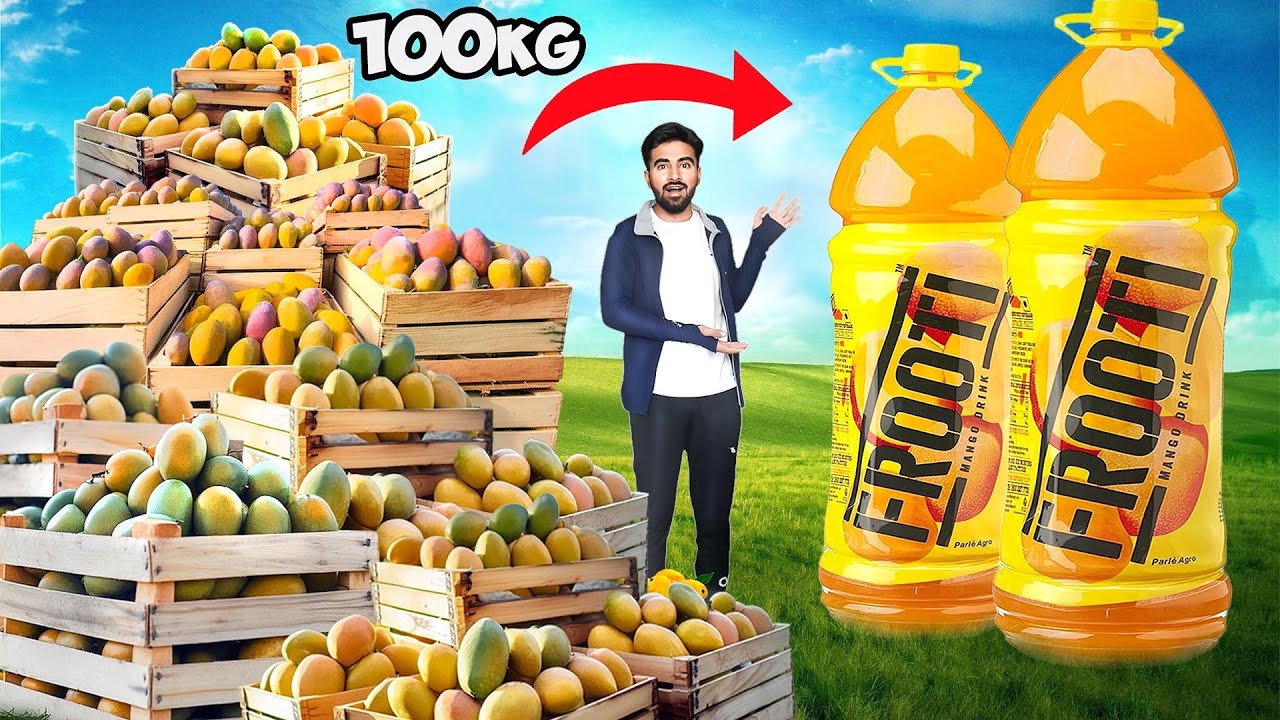100Kg Mangoes = How Much Mango Juice ??  - कितना जूस निकलेगा 😱