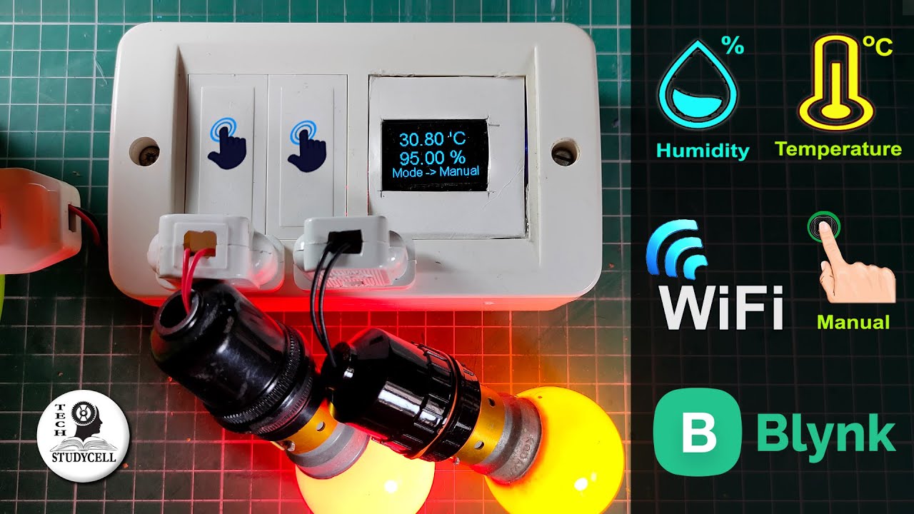 Home Automation using NodeMCU & Blynk with Touch sensor LDR Temperature control Relay | IoT Projects
