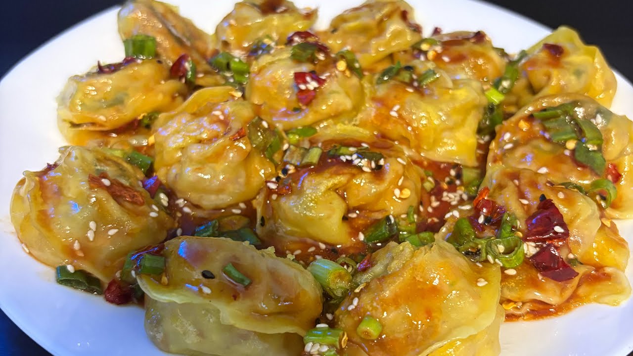 Chicken and vegetables dumplings without steamer طرز تهيه دمپلينگ مرغ در ديگ 