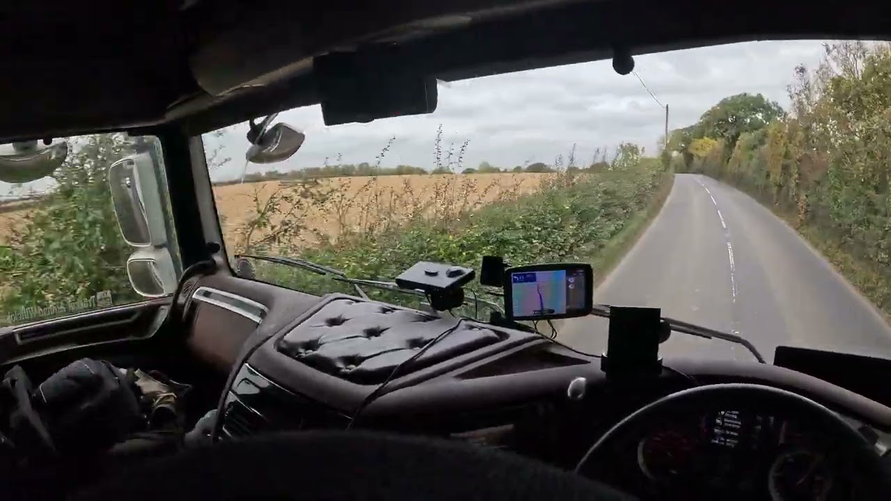 Британский грузовой автомобиль POV: поездка по трассе A3124 в Девоне