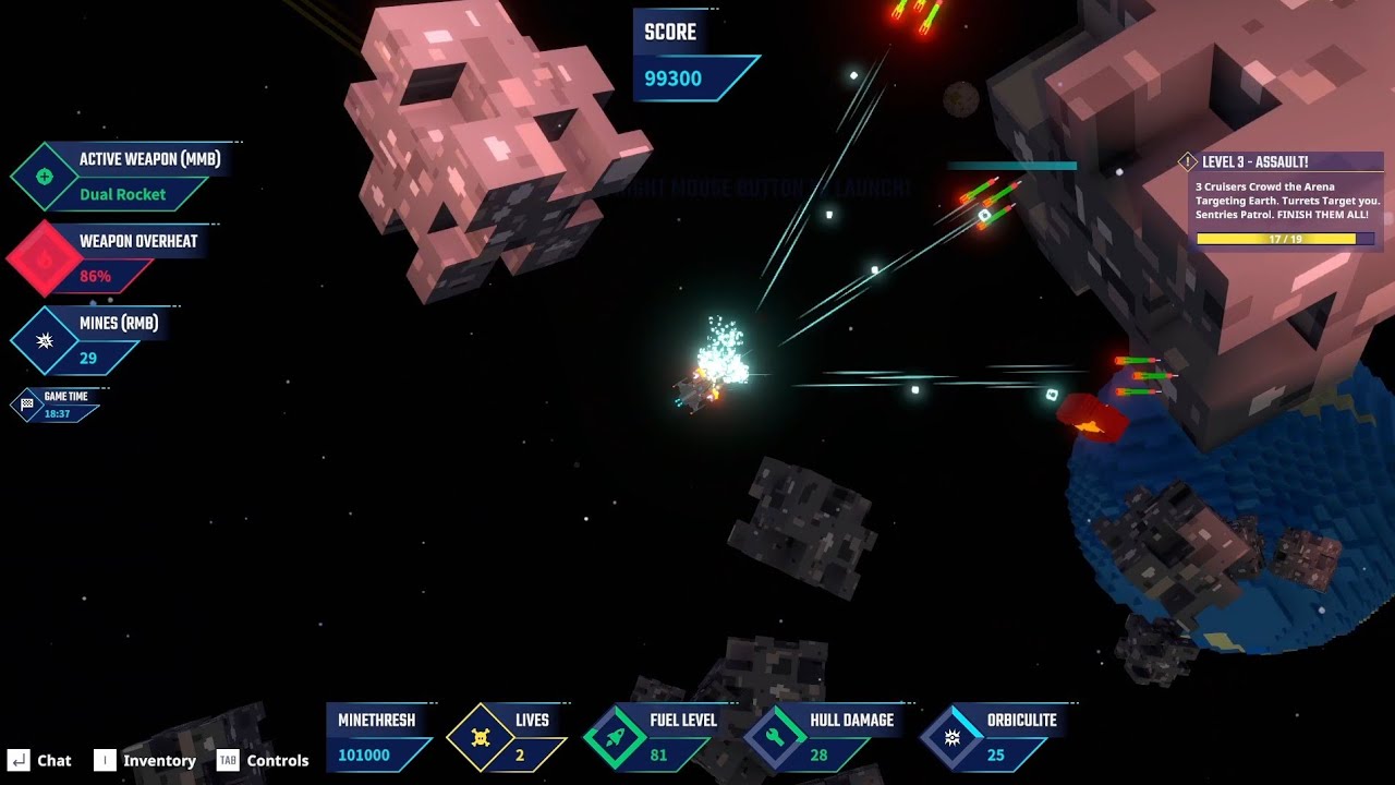 Future Tech GJ -Asteroid Arena Full Playthrough