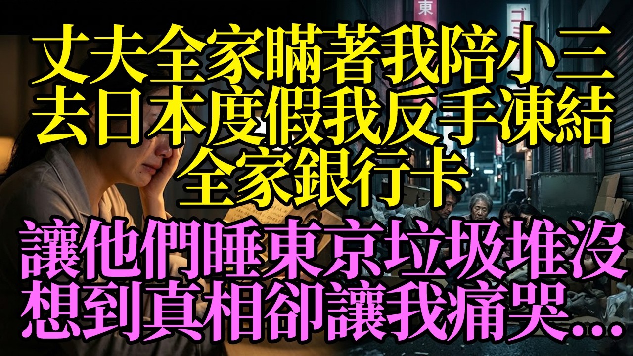 丈夫全家瞞著我陪小三去日本度假，我反手凍結全家銀行卡，讓他們睡東京垃圾堆，沒想到真相卻讓我痛哭...#為人處世 #生活經驗 #情感故事 #故事 #小說 #戀愛 #情感 #婚姻