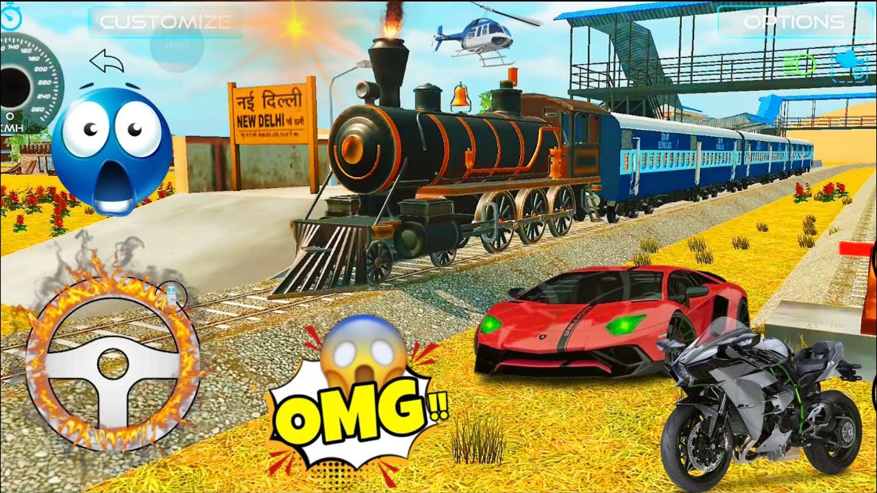🚅Old Steam Train New Delhi Station 😱 | Indian Train Simulator Gameplay / 