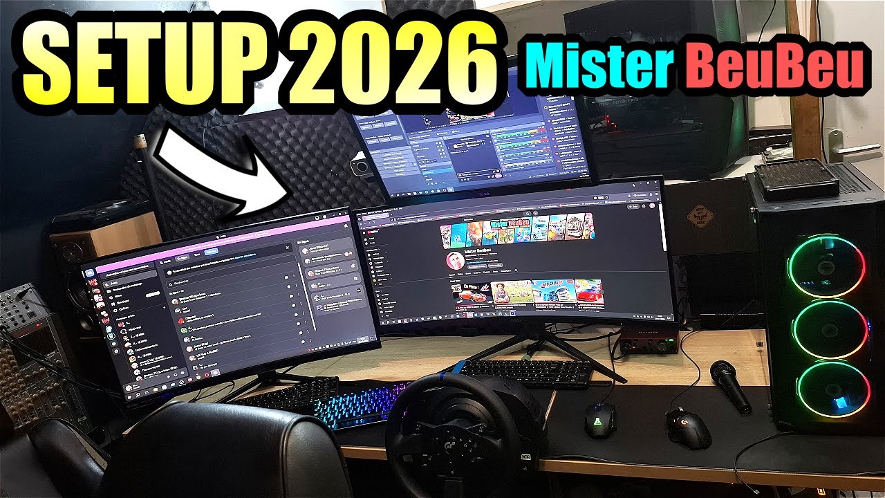 💖Mon SETUP 2026 ! DOUBLE PC - RTX Nvidia - Intel / AMD - GAMING et Montage vidéo 💖