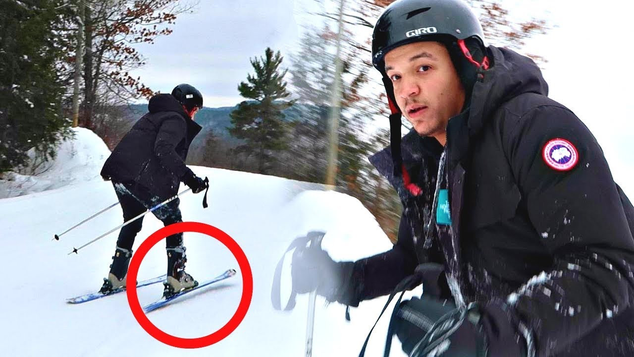 10 YEAR OLD TRIES SKIING FOR THE FIRST TIME!!!! *CRASHES & RAGE QUIT* (WORST DAY OF HIS LIFE)