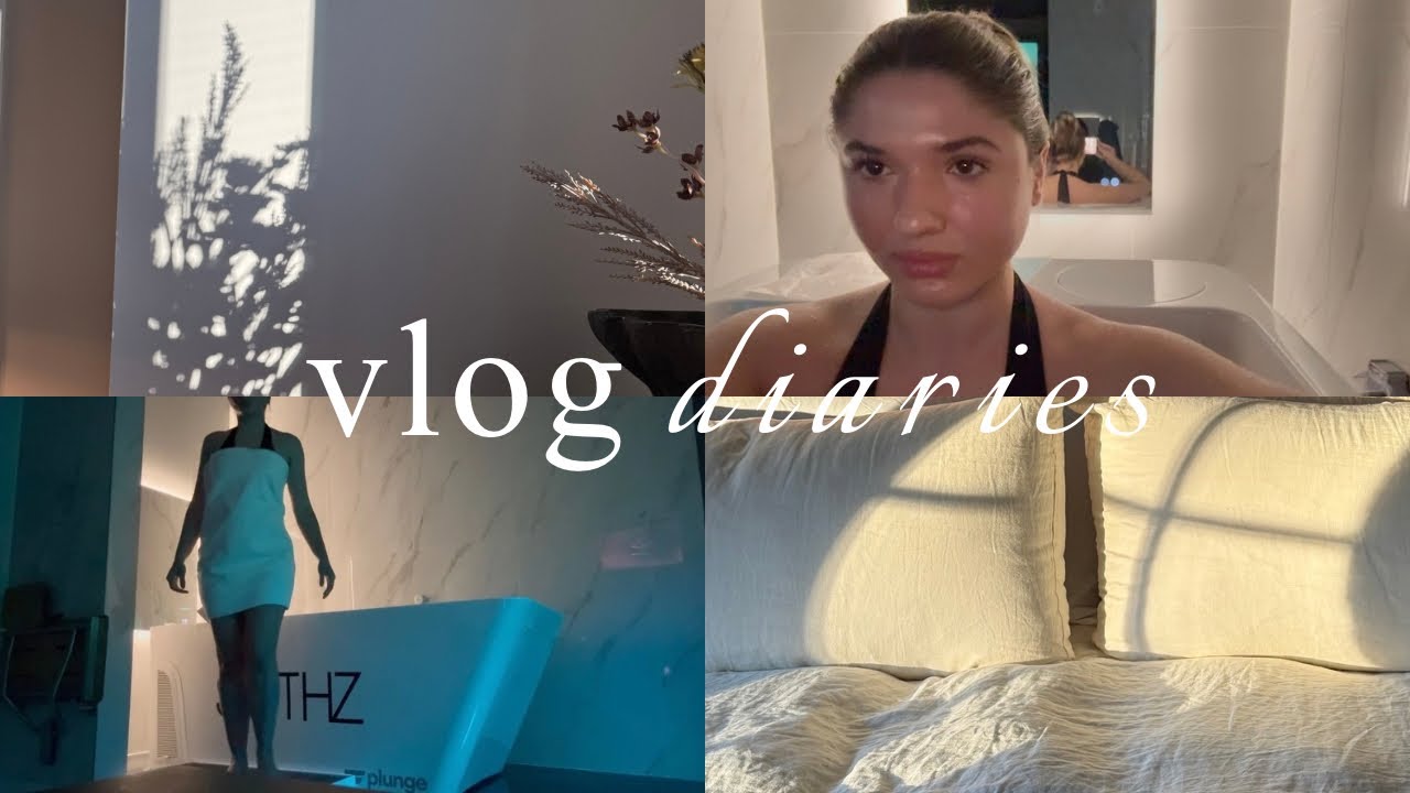 sauna & cold plunge | wellness + skincare vlog
