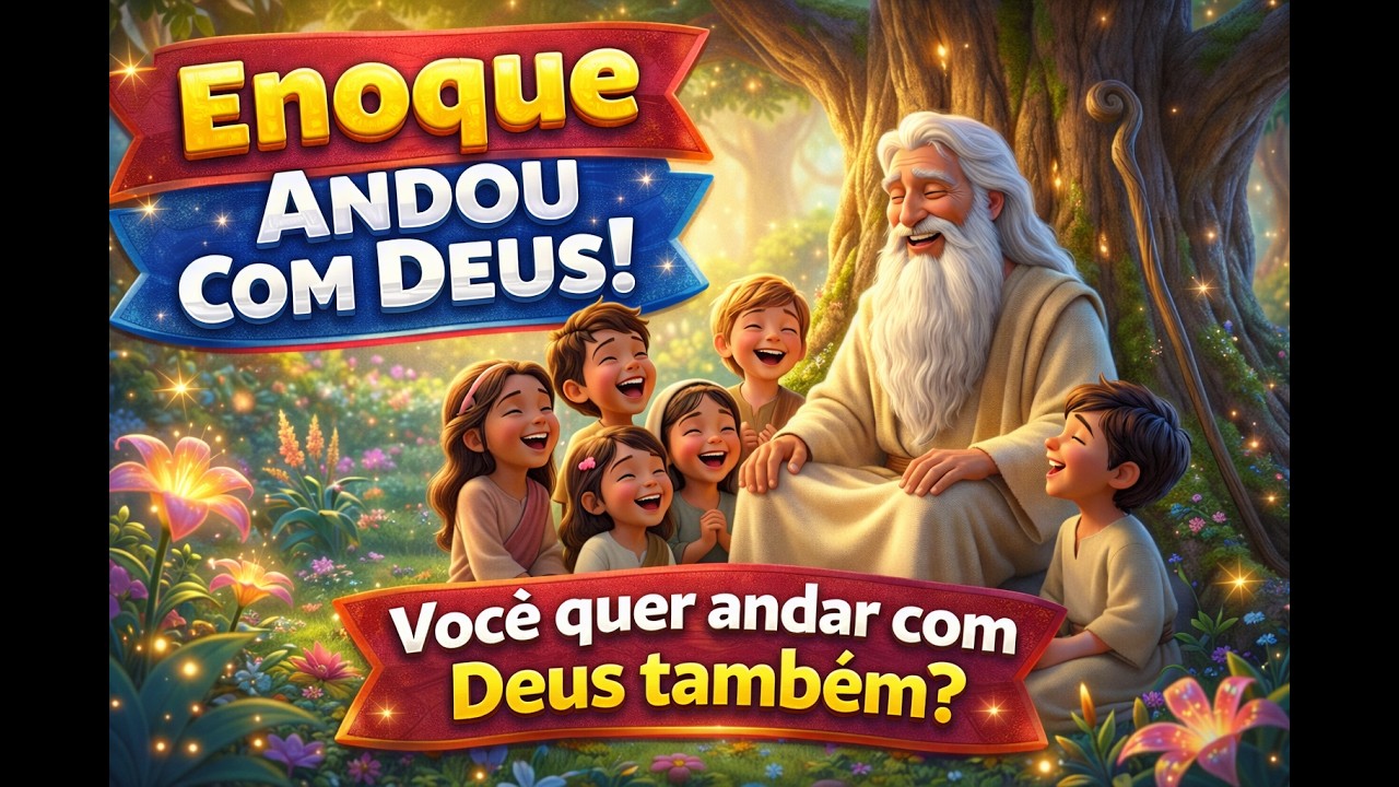 ENOQUE ANDOU COM DEUS 🙌✨ | Música Infantil Cristã Animada | Louvor Bíblico para Crianças