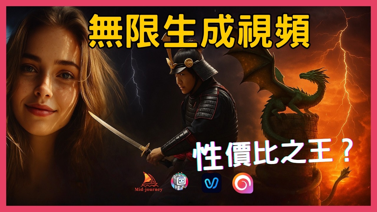 🔥无限生成视频谁最强！DomoAI 2.4 vs Midjourney vs VIDU vs hailuo海螺vs Kling | 性价比谁最强？全测评！