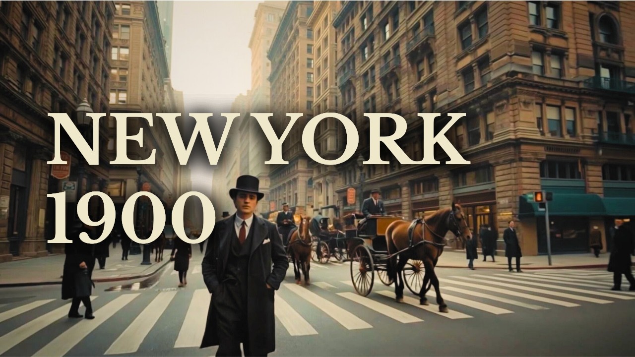 New York in 1900 | A Walk Through the Streets of Old Manhattan