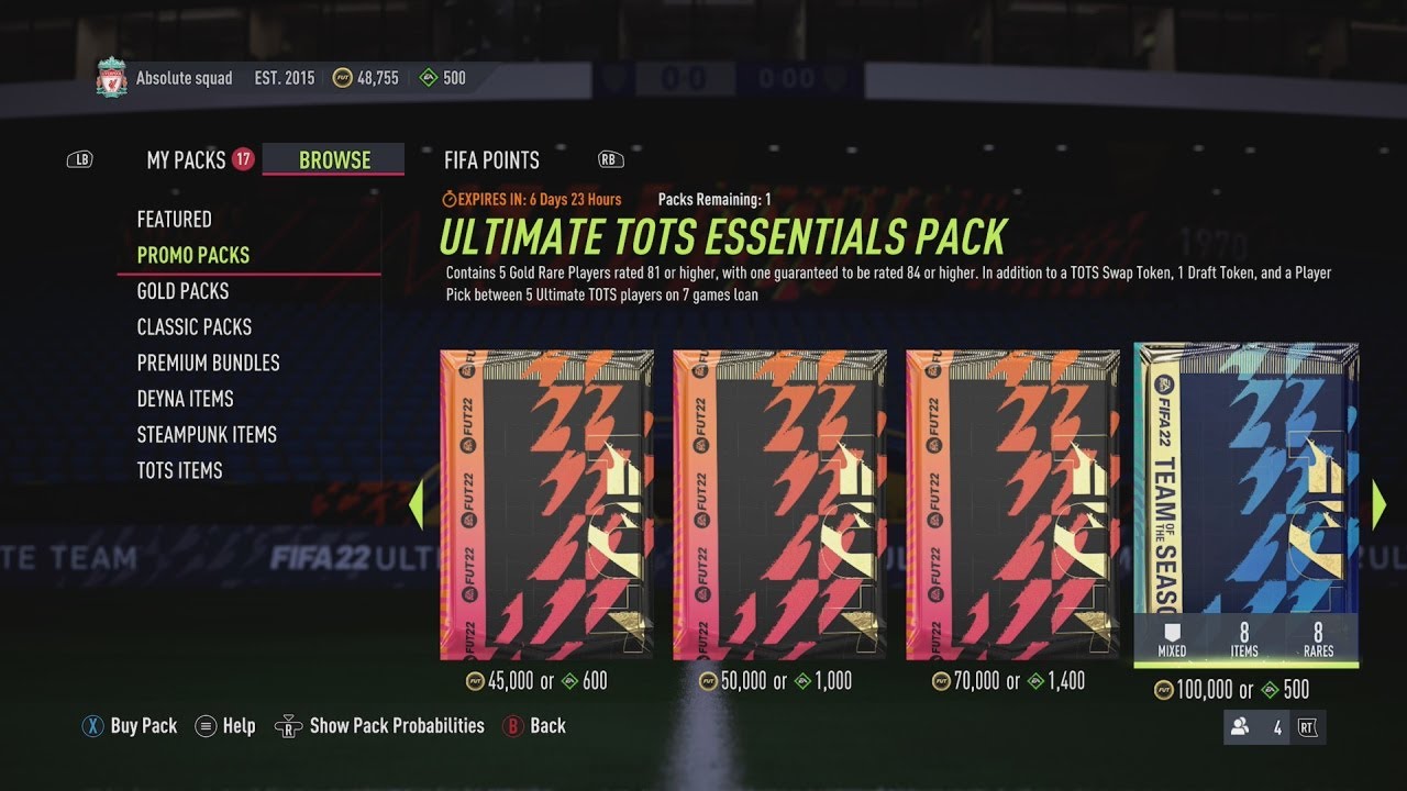 NEW ULTIMATE TOTS ESSENTIALS PACK OPENED! FIFA 22 ULTIMATE TEAM