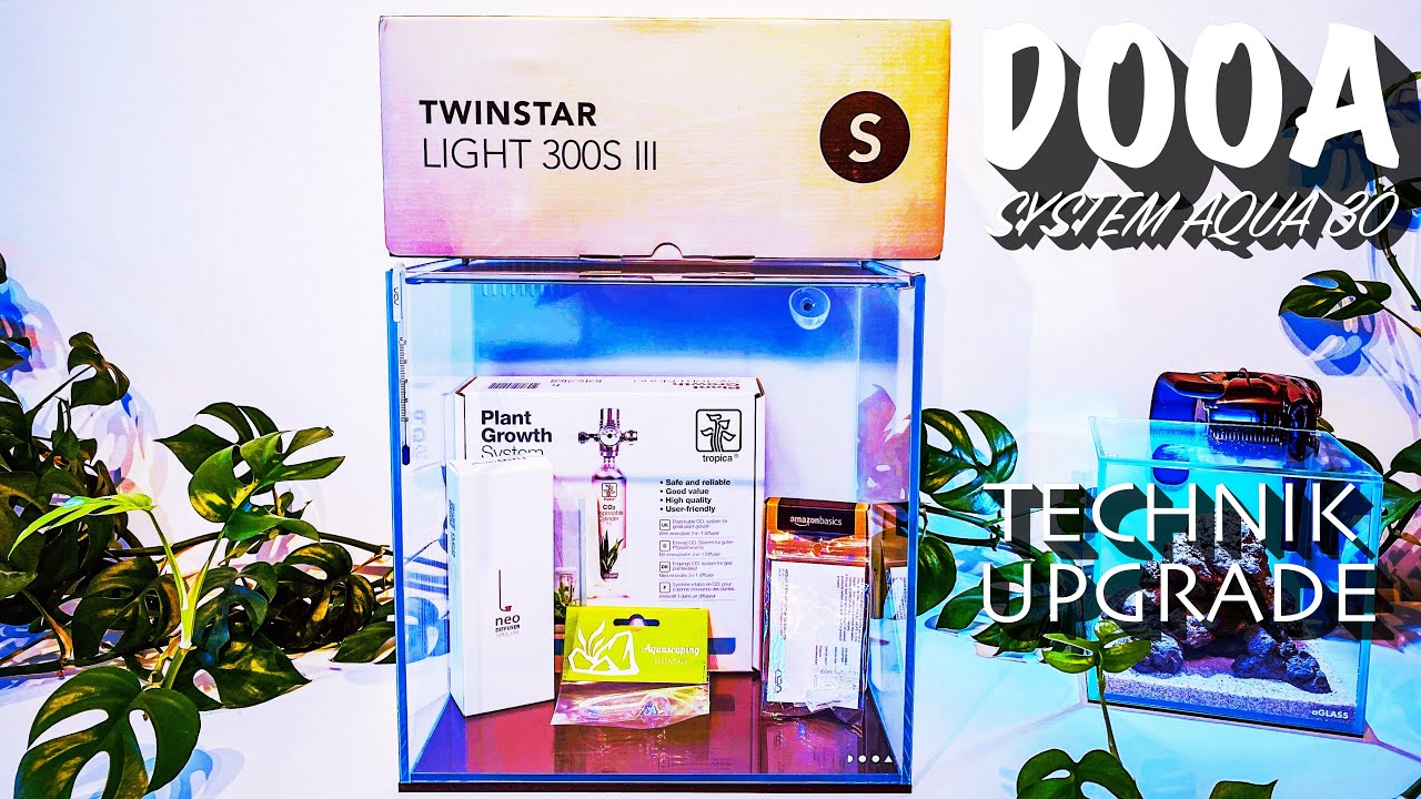 DOOA System Aqua 30 - Technik Upgrade - Twinstar 300SM, Tropica Plant Growth System Nano CO2 Anlage