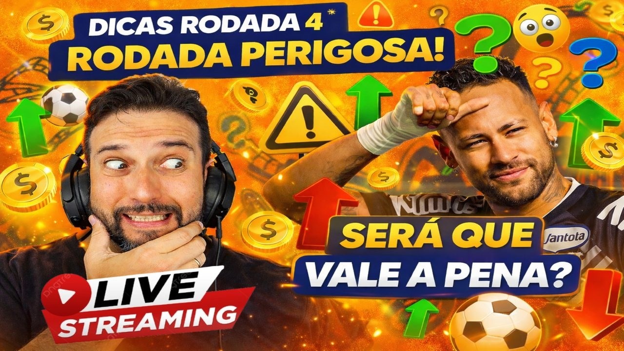 LIVE CARTOLA FC 2026 | DICAS RODADA #4 | RODADA DIFÍCIL!