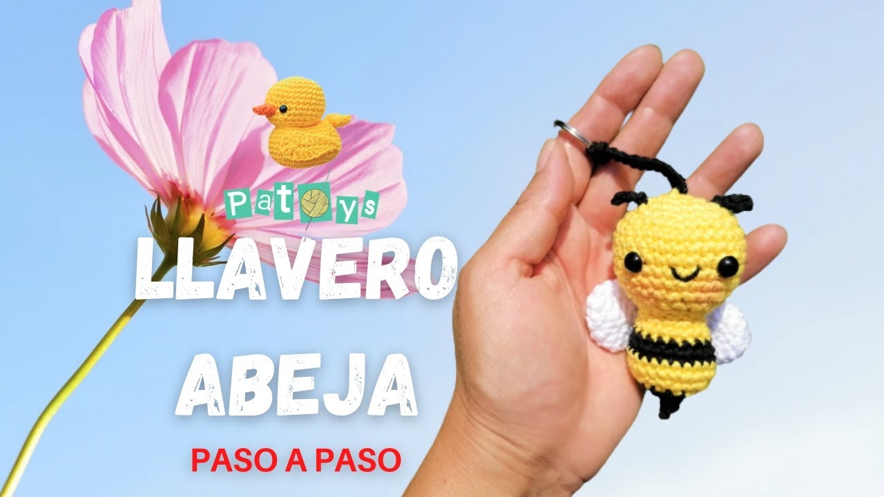 ABEJA A CROCHET LLAVERO AMIGURUMI