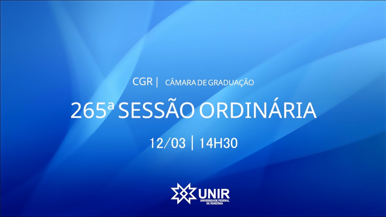 CGR - 265ª sessão Ordinária