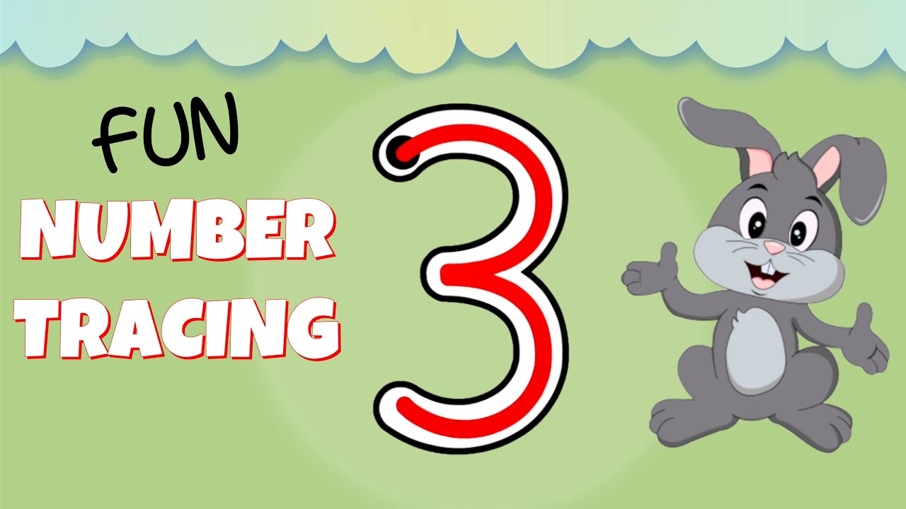 How to Write the Number 3 - Numbers for Kids