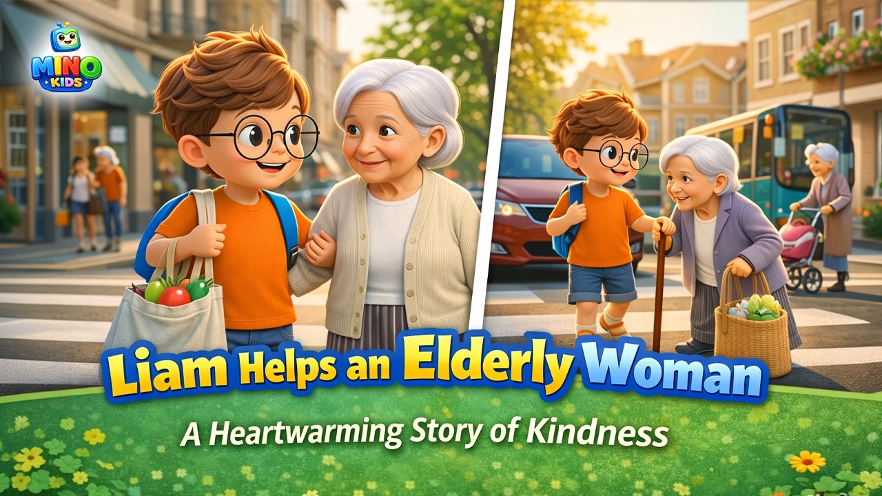 Liam Helps an Elderly Woman Cross the Street | A Heartwarming Story of Kindness