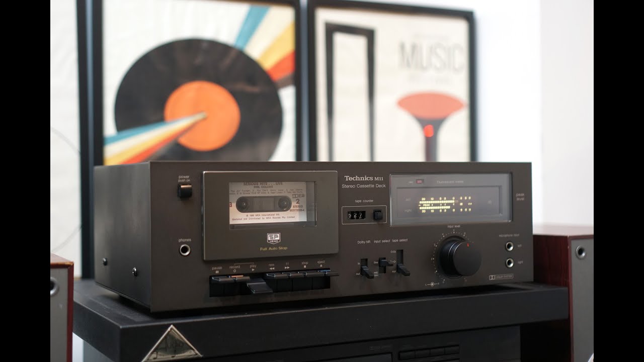 Technics RS-M11 Vintage Stereo Cassette Deck with New RCA and Sony Cassette