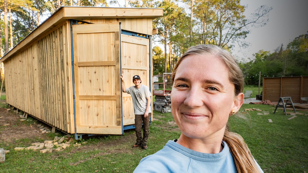 These HUGE Custom Doors Transformed Our Shipping Container Shop