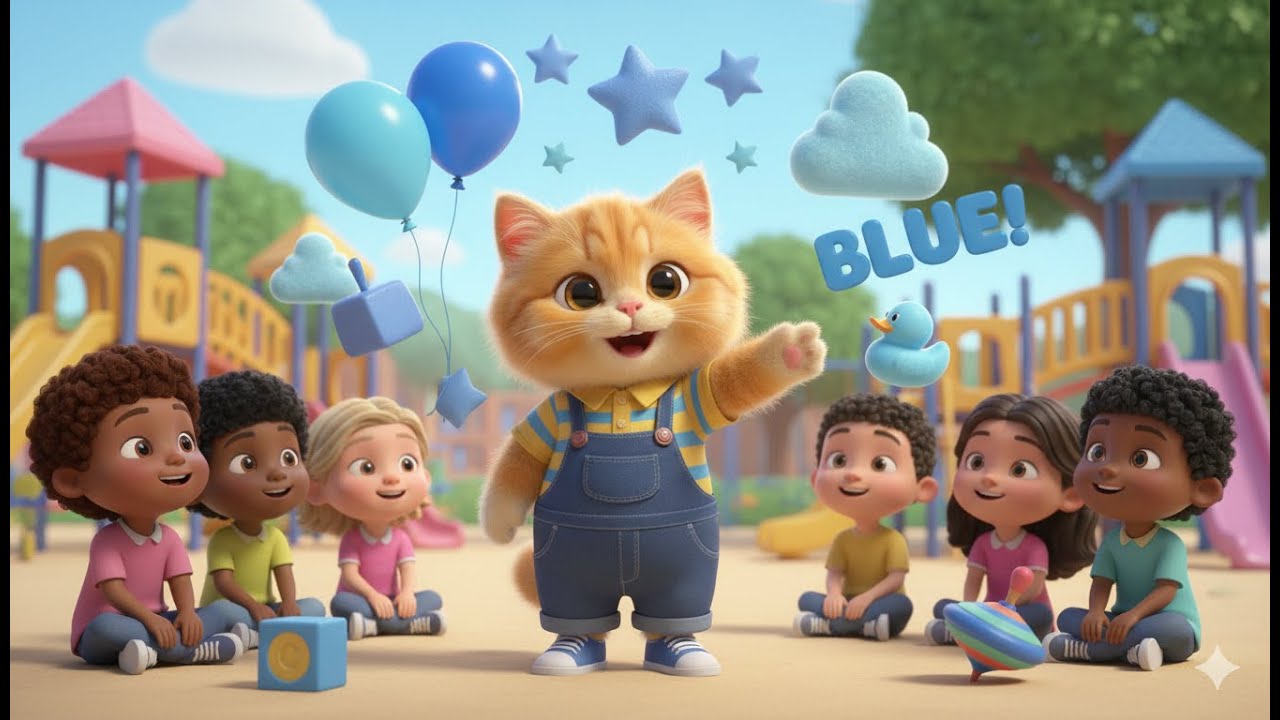 Ginger’s Blue Song 💙 | Learn the Color Blue with Fun Nursery Rhyme for Kids & Toddlers