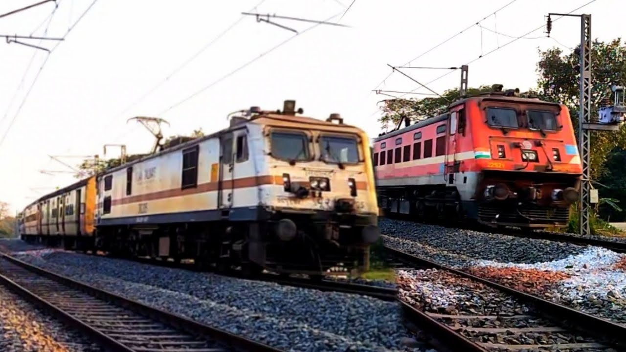 ⚡ DANGEROUS CRAZY TRAIN MALDA TOWN + TEESTA TOSTA EXPRESS + EMU LOCAL + ICF LOCAL RAILTRACK PASSING 