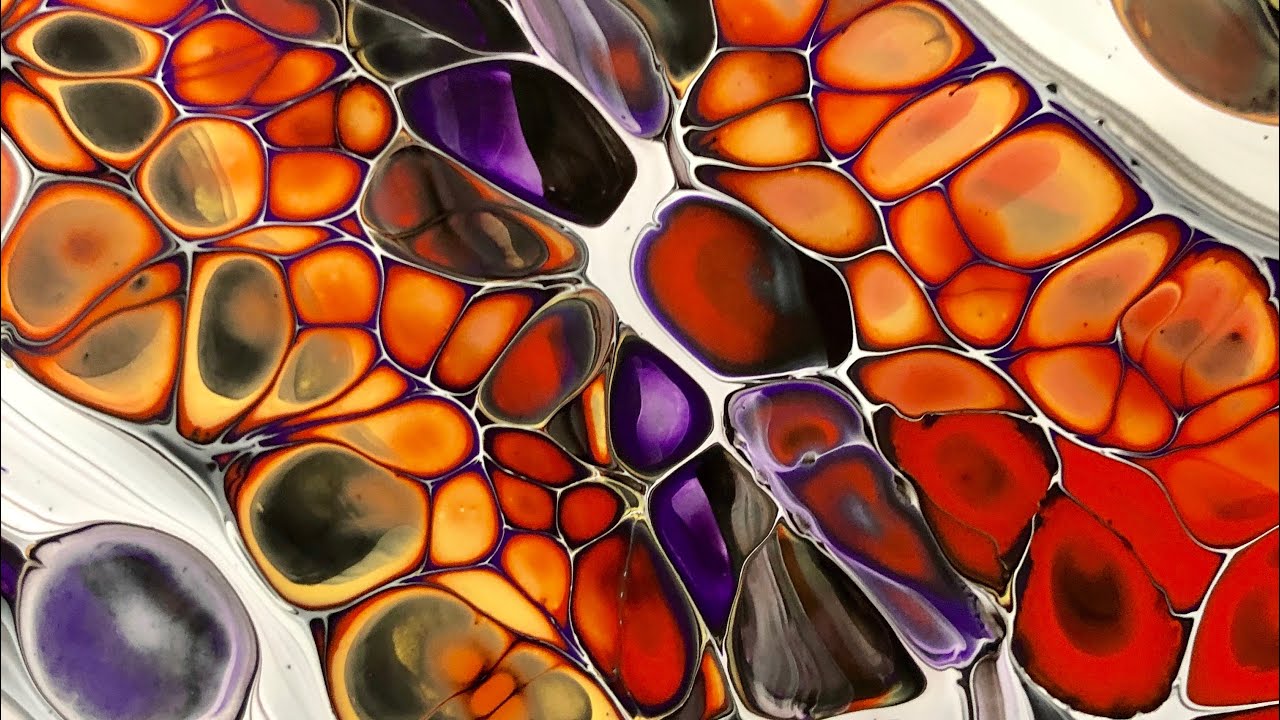 #144.  Black&White Series #3. Fluid Acrylic Pours — My Flip and Lip Technique with MUST SEE results!