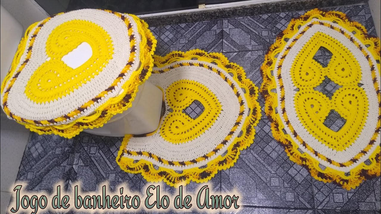 Tapete do pé do vaso jogo de banheiro Elo de Amor ❤️